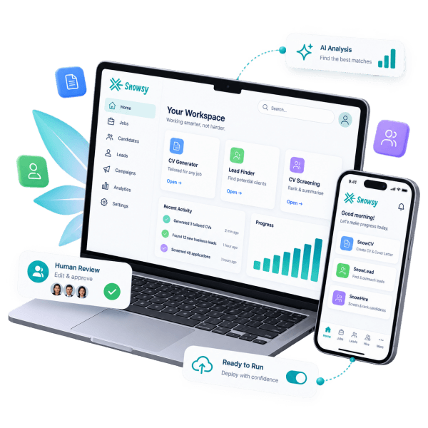 Snowsy Software home hero